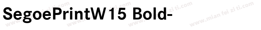 SegoePrintW15 Bold字体转换